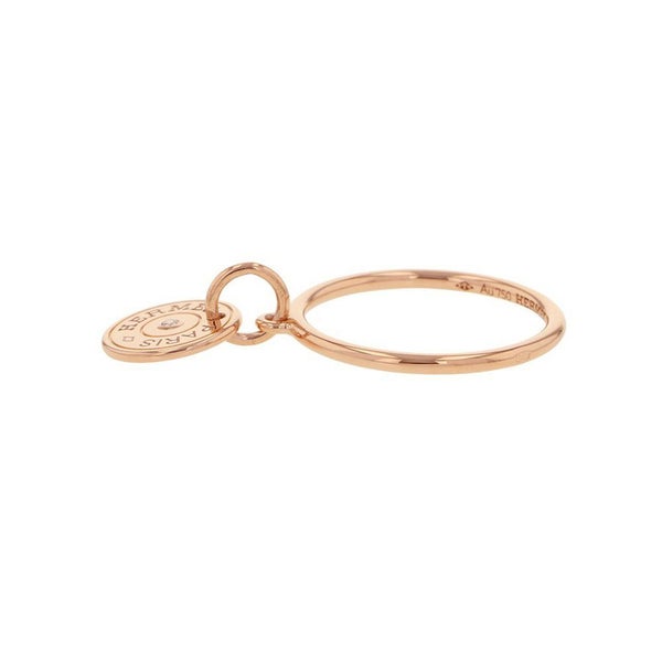 エルメス ネックレス ガンバード クルー・ド・セル セリエ ダイヤモンド 1P K18PGピンクゴールド サイズ52 HERMES 指輪