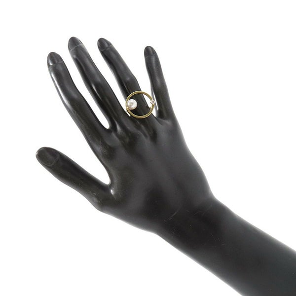 タサキ リング キネティック リング あこや真珠 パール ダイヤモンド 1P 0.07ct K18YG サイズ約12号 RPI-4754-18KYG TASAKI 指輪