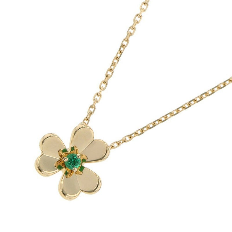ヴァンクリーフ&アーペル ネックレス フリヴォル ペンダント ミニモデル エメラルド 1P 0.04ct K18YGイエローゴールド VCARP7SB00
