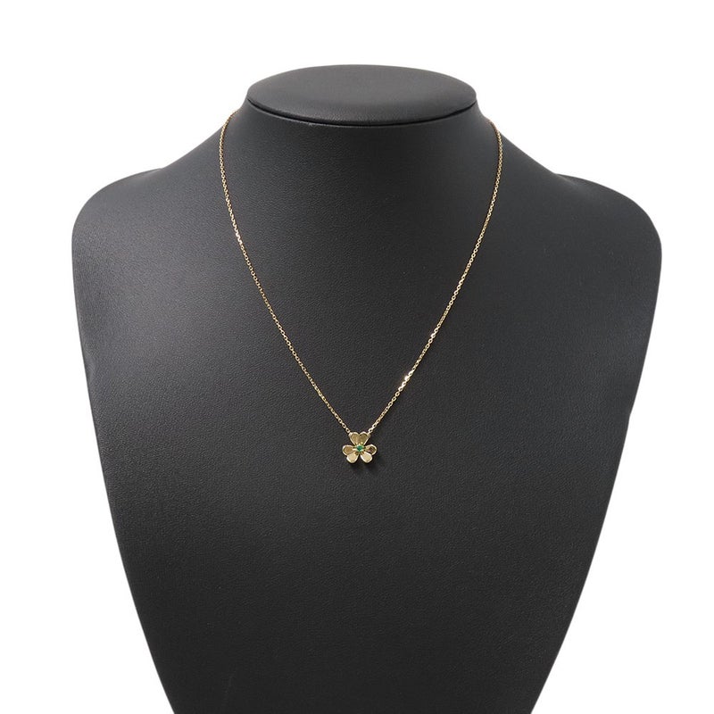 ヴァンクリーフ&アーペル ネックレス フリヴォル ペンダント ミニモデル エメラルド 1P 0.04ct K18YGイエローゴールド VCARP7SB00