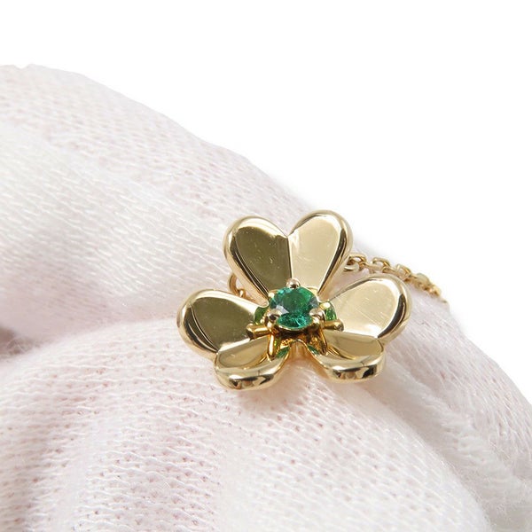 ヴァンクリーフ&アーペル ネックレス フリヴォル ペンダント ミニモデル エメラルド 1P 0.04ct K18YGイエローゴールド VCARP7SB00