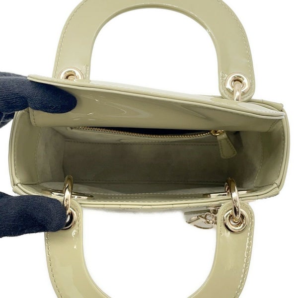 クリスチャン・ディオール ハンドバッグ レディディオール カナージュ ミニ パテント 2way