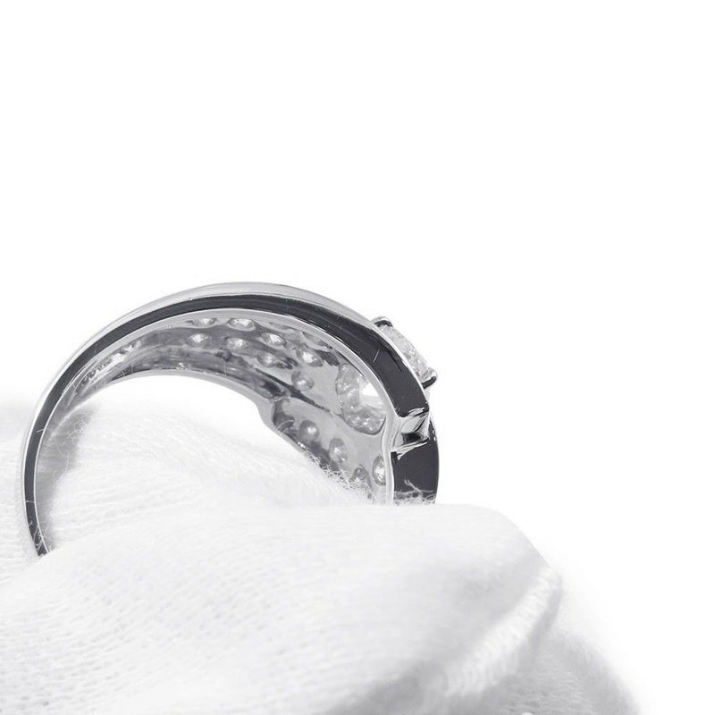 タサキ リング オーバル ダイヤモンド リング ダイヤモンド 1.00ct/0.75ct Pt900プラチナ サイズ約15号 TASAKI 指輪