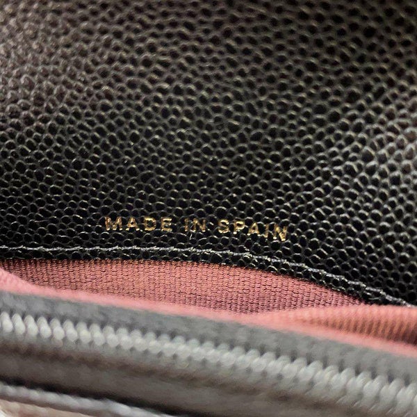 シャネル コインケース ココマーク マトラッセ キャビアスキン CHANEL 財布 黒