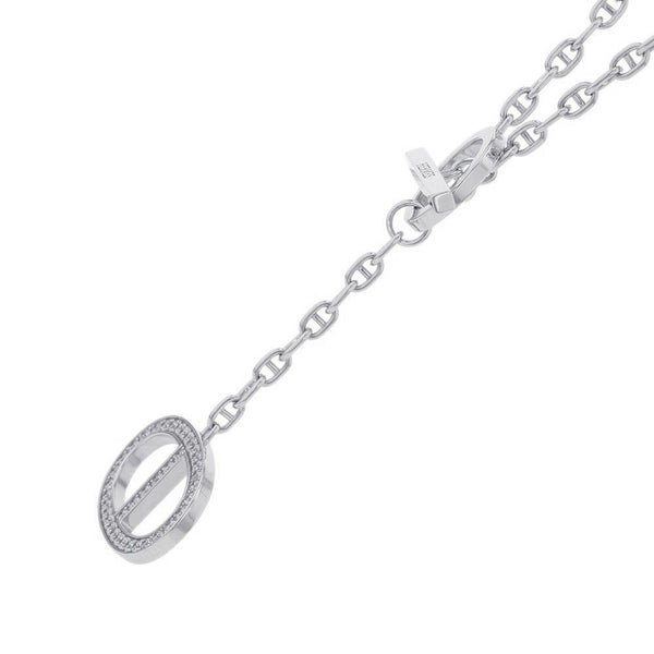 エルメス ネックレス シェーヌ・ダンクル・コントゥールGM ダイヤモンド 38P 計0.30ct K18WGホワイトゴールド サイズLG ペンダント