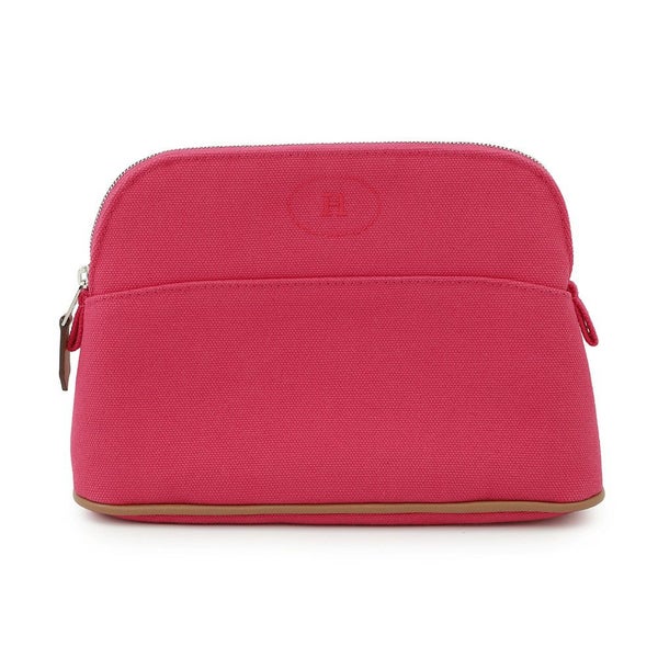 エルメス ポーチ ボリードポーチ ミニミニ ハイビスカス/シルバー金具 コットン HERMES 化粧ポーチ 小物入れ