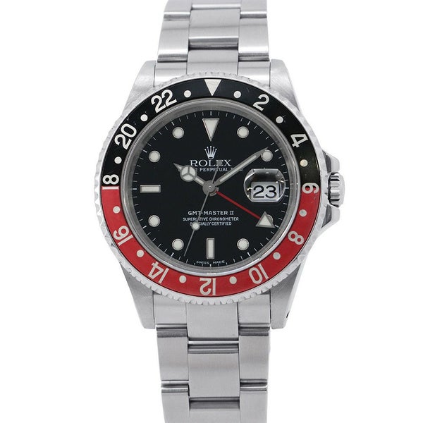 ロレックス GMTマスター2 デイト P番 16710 ROLEX 腕時計 ウォッチ 黒文字盤