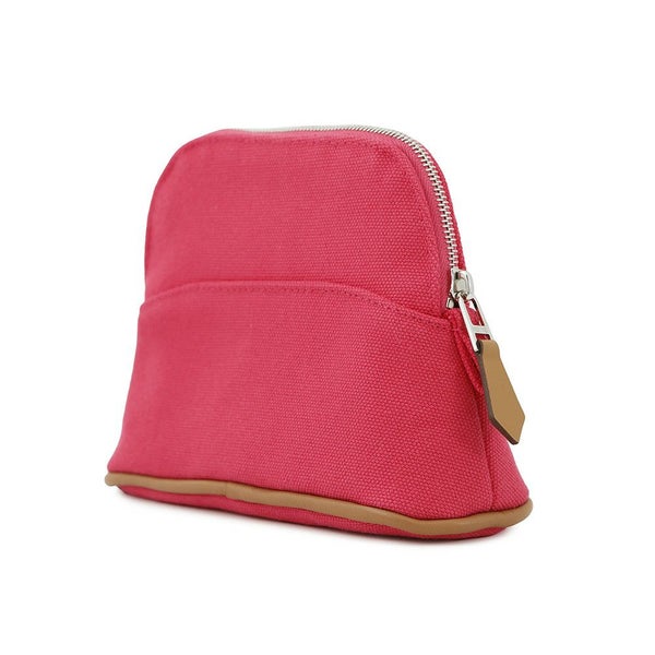 エルメス ポーチ ボリードポーチ ミニミニ ハイビスカス/シルバー金具 コットン HERMES 化粧ポーチ 小物入れ