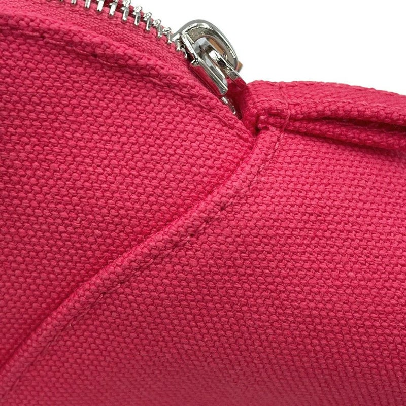 エルメス ポーチ ボリードポーチ ミニミニ ハイビスカス/シルバー金具 コットン HERMES 化粧ポーチ 小物入れ