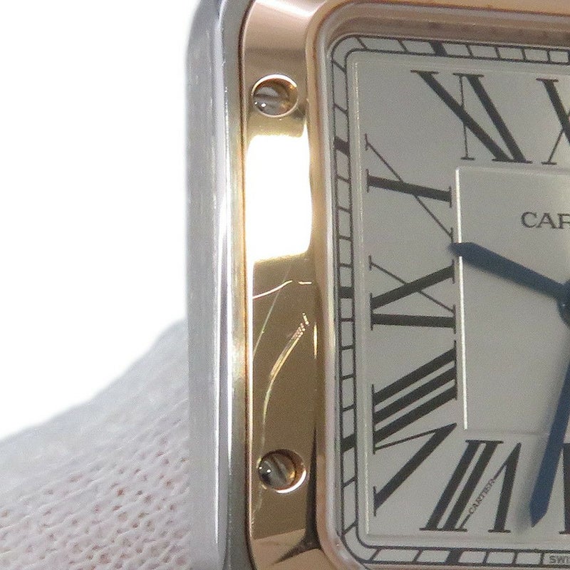 カルティエ サントス デュモン SM SS/K18PG W2SA0012 Cartier 腕時計 シルバー文字盤