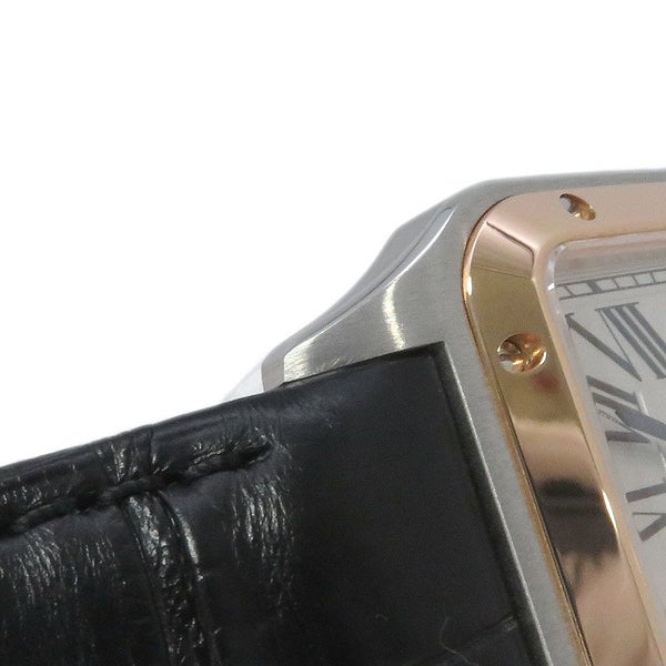 カルティエ サントス デュモン SM SS/K18PG W2SA0012 Cartier 腕時計 シルバー文字盤