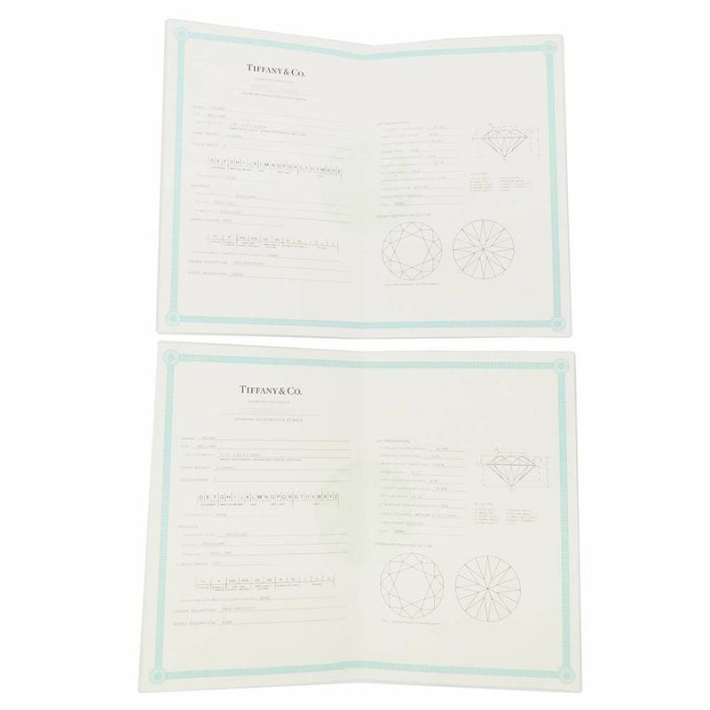 ティファニー ピアス ソリティア ダイヤモンド スタッド ピアス ダイヤモンド 0.20ct/0.20ct Pt950プラチナ 鑑定書付き