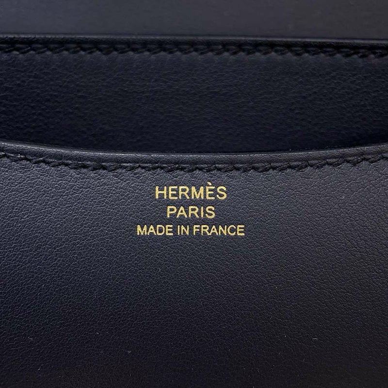 エルメス ミニ コンスタンス3 ミロワール ブルーインディゴ/ピンクゴールド金具 スイフト B刻印