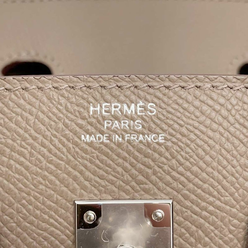 エルメス バーキン25 トリコロール エトゥープ/グリスペール/エベンヌ/シルバー金具 ヴォーエプソン B刻印