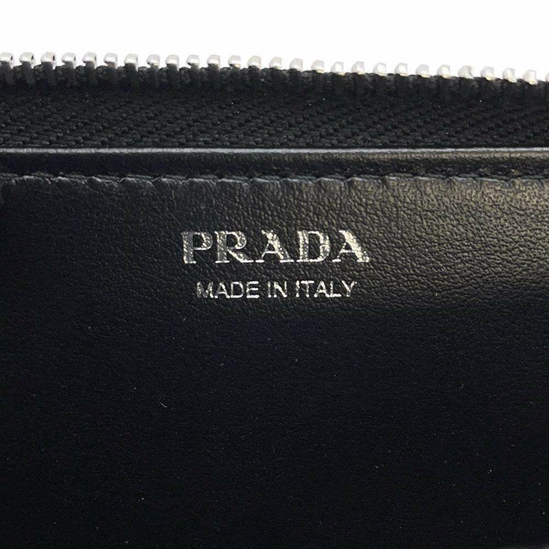 プラダ コインケース レザー トライアングル ロゴ 1PP122 PRADA キーケース 黒