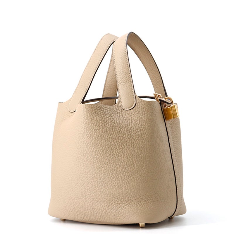 エルメス ハンドバッグ ピコタンロックPM トレンチ/ゴールド金具 トリヨンクレマンス K刻印 HERMES トートバッグ