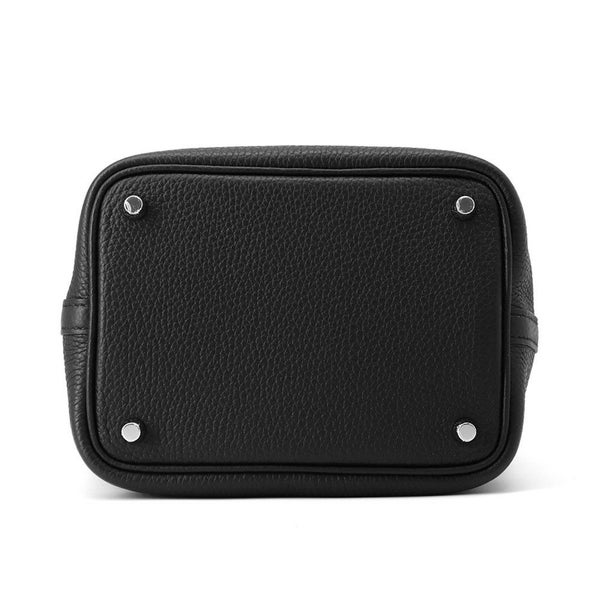 エルメス ハンドバッグ ピコタンロックPM タッチ ブラック/シルバー金具 トリヨンクレマンス/アリゲーターマット Y刻印 黒