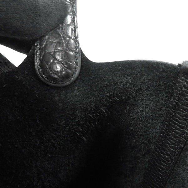 エルメス ハンドバッグ ピコタンロックPM タッチ ブラック/シルバー金具 トリヨンクレマンス/アリゲーターマット Y刻印 黒