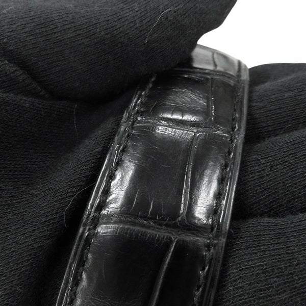 エルメス ハンドバッグ ピコタンロックPM タッチ ブラック/シルバー金具 トリヨンクレマンス/アリゲーターマット Y刻印 黒