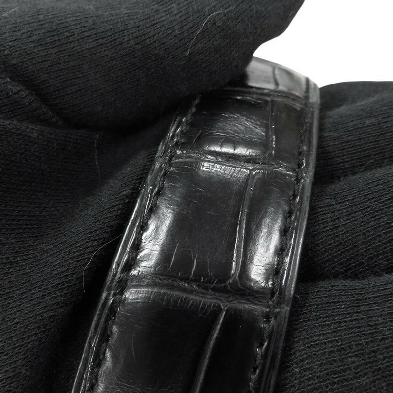 エルメス ハンドバッグ ピコタンロックPM タッチ ブラック/シルバー金具 トリヨンクレマンス/アリゲーターマット Y刻印 黒