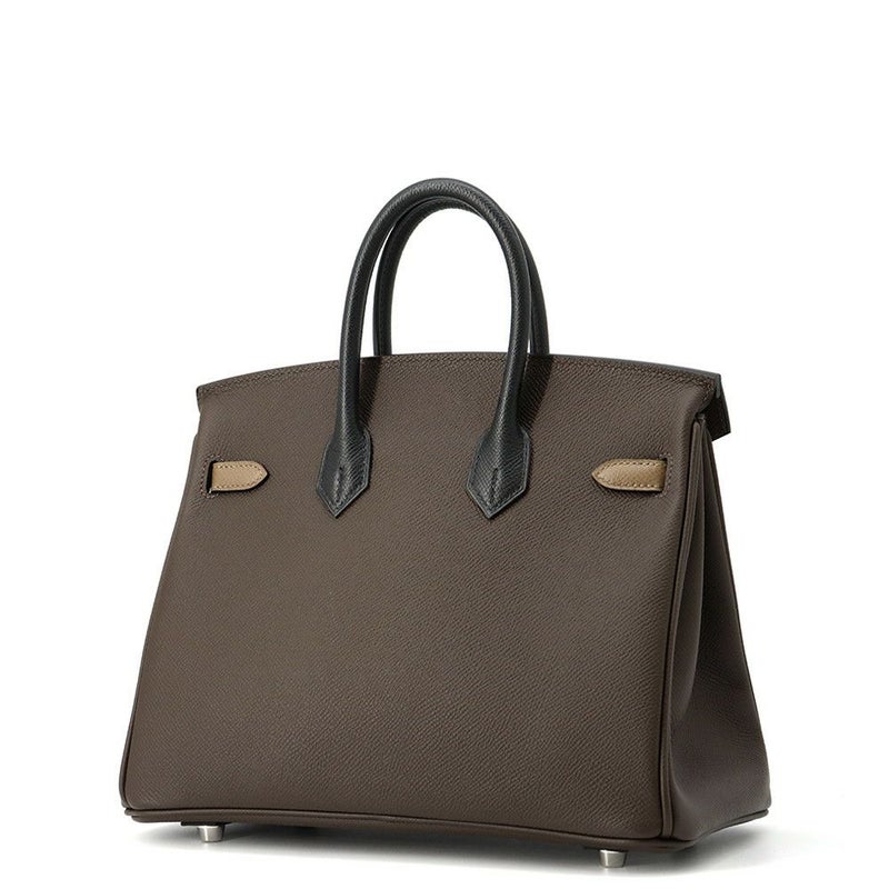 エルメス バーキン25 トリコロール  エコルセ/エトゥープ/ブラック/シルバー金具 エプソン W刻印 HERMES Birkin ハンドバッグ
