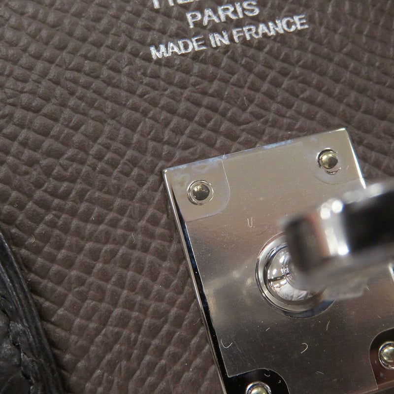 エルメス バーキン25 トリコロール  エコルセ/エトゥープ/ブラック/シルバー金具 エプソン W刻印 HERMES Birkin ハンドバッグ