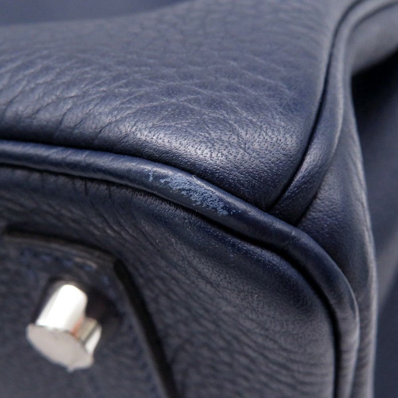 エルメス バーキン30 ヴェルソ ブルーニュイ/ローズパープル/シルバー金具 トリヨンクレマンス C刻印 HERMES Birkin ハンドバッグ