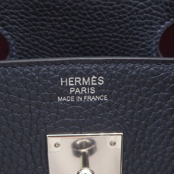 エルメス バーキン30 ヴェルソ ブルーニュイ/ローズパープル/シルバー金具 トリヨンクレマンス C刻印 HERMES Birkin ハンドバッグ