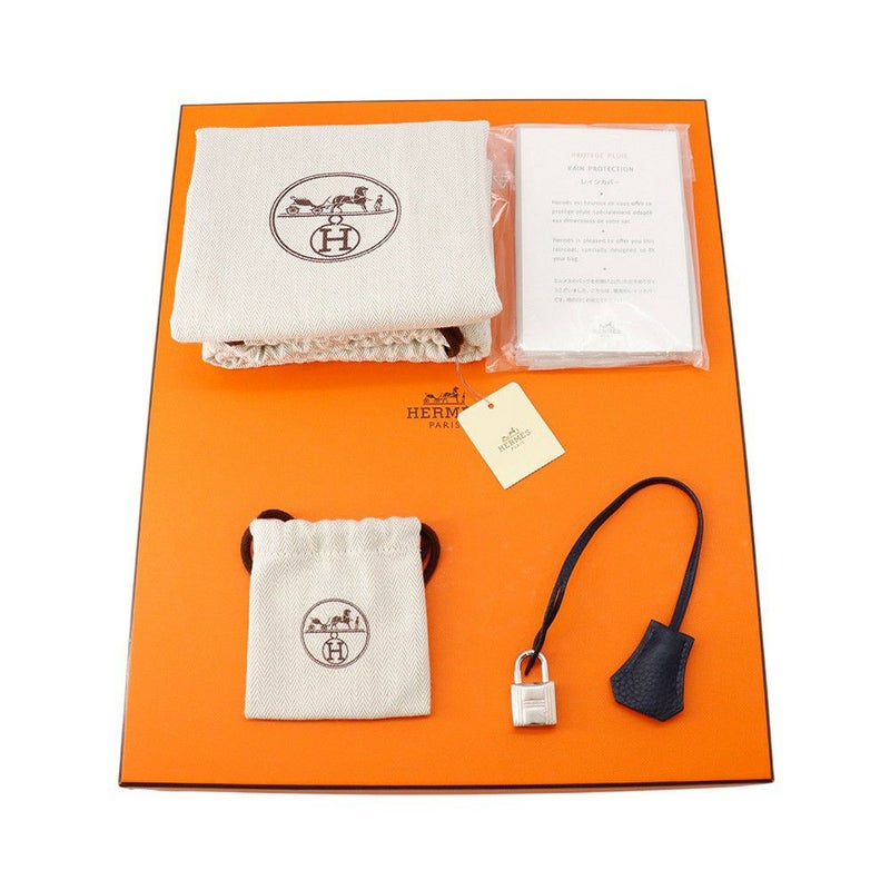 エルメス バーキン30 ヴェルソ ブルーニュイ/ローズパープル/シルバー金具 トリヨンクレマンス C刻印 HERMES Birkin ハンドバッグ