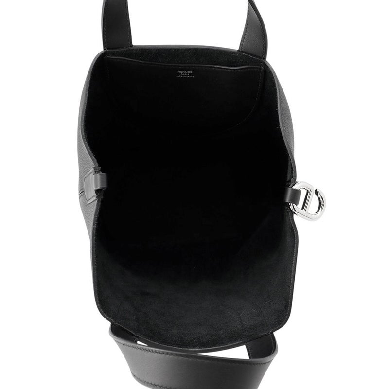 エルメス トートバッグ インザループ 23 ブラック/シルバー金具 トリヨンクレマンス W刻印 HERMES 黒