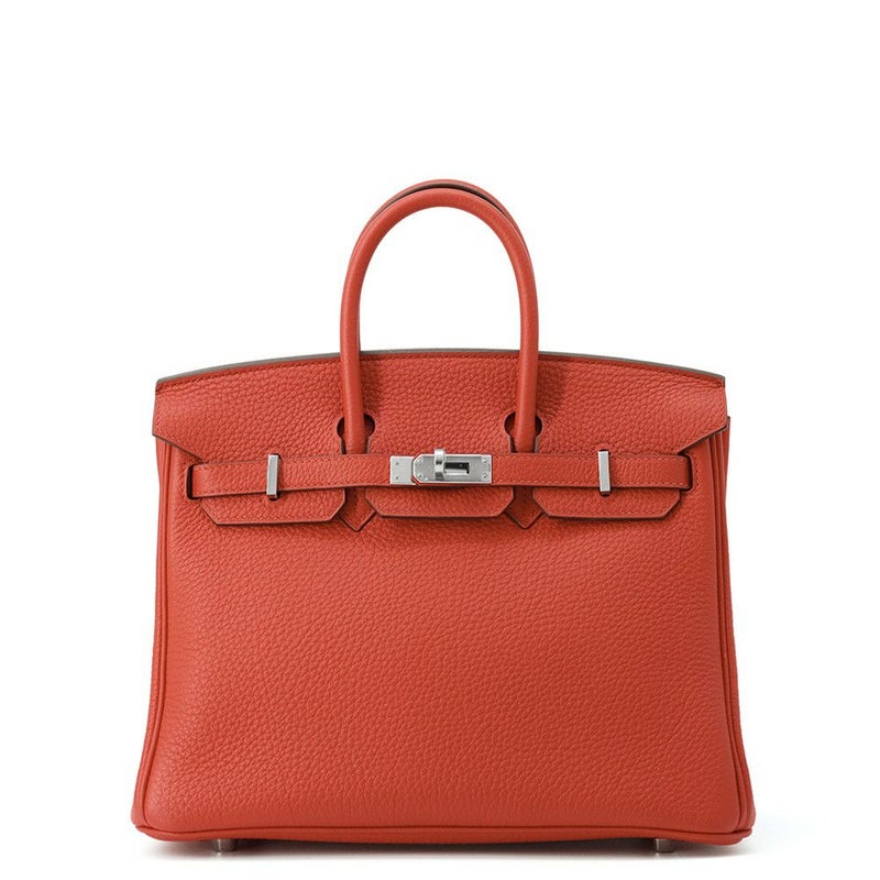 エルメス バーキン25 ルージュトマト/シルバー金具 トゴ D刻印 HERMES Birkin ハンドバッグ