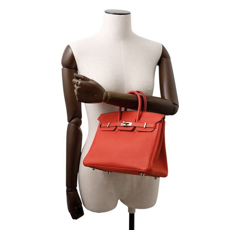 エルメス バーキン25 ルージュトマト/シルバー金具 トゴ D刻印 HERMES Birkin ハンドバッグ