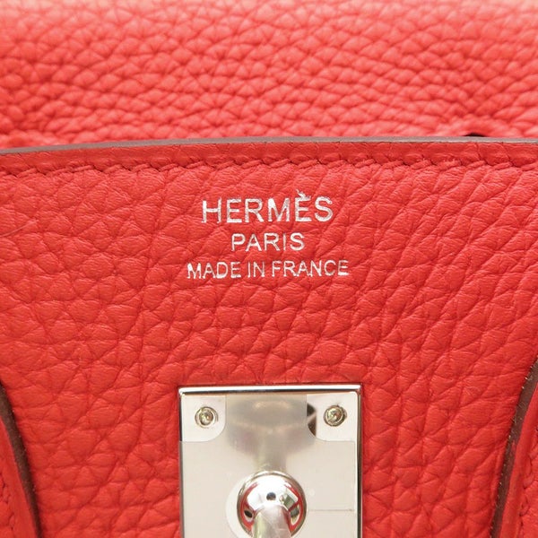 エルメス バーキン25 ルージュトマト/シルバー金具 トゴ D刻印 HERMES Birkin ハンドバッグ