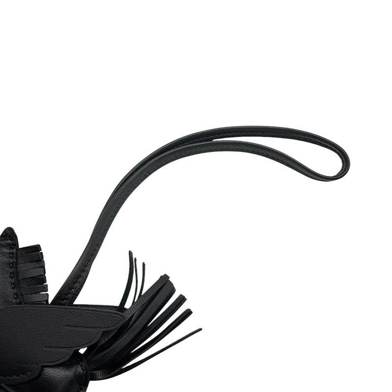 エルメス バッグチャーム ロデオPM ペガサス ブラック ラムスキン K刻印 黒