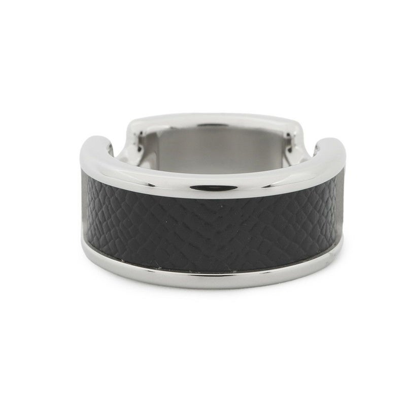 エルメス リング オランプPM ブラック/シルバー金具 エプソン サイズS HERMES 指輪 黒