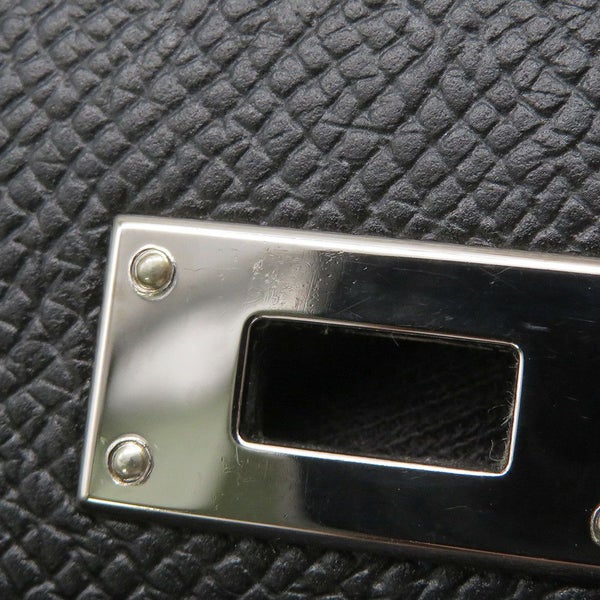 エルメス 長財布 ケリーウォレット ロング ブラック/シルバー金具 エプソン C刻印 HERMES 財布 黒