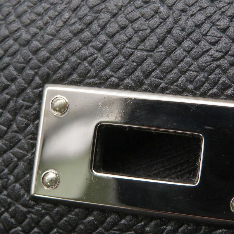 エルメス 長財布 ケリーウォレット ロング ブラック/シルバー金具 エプソン C刻印 HERMES 財布 黒