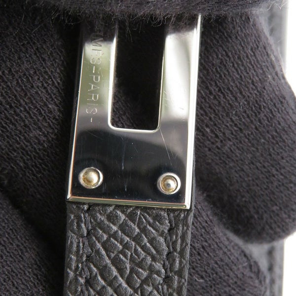 エルメス 長財布 ケリーウォレット ロング ブラック/シルバー金具 エプソン C刻印 HERMES 財布 黒