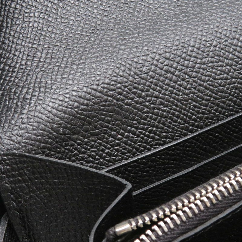 エルメス 長財布 ケリーウォレット ロング ブラック/シルバー金具 エプソン C刻印 HERMES 財布 黒
