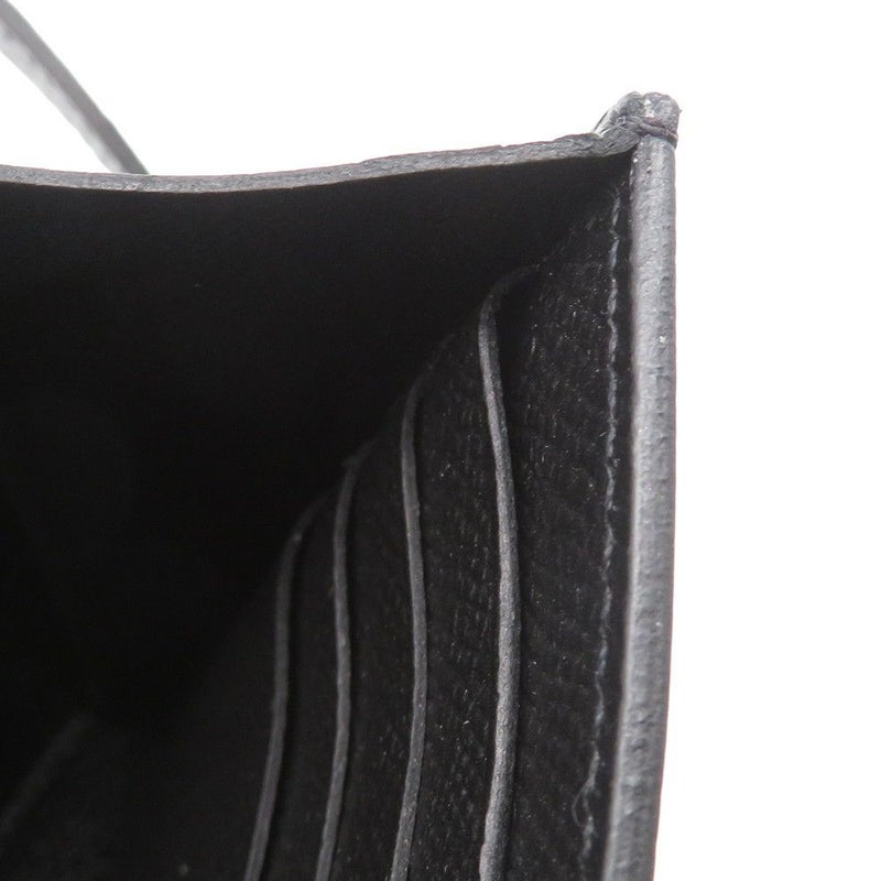 エルメス 長財布 ケリーウォレット ロング ブラック/シルバー金具 エプソン C刻印 HERMES 財布 黒