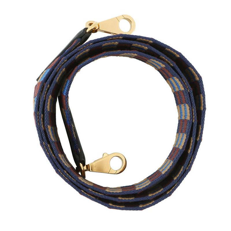 エルメス ストラップ バンドリエール サングル マキシカドリーユ ブラック/ブルービリヤード/ビスキュイ/ルージュアッシュ/ゴールド  U刻印