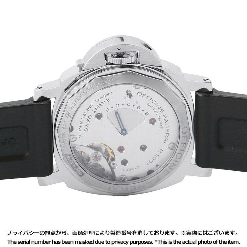 パネライ ルミノール レフトハンド 8デイズ アッチャイオ PAM00796 PANERAI 腕時計 黒文字盤