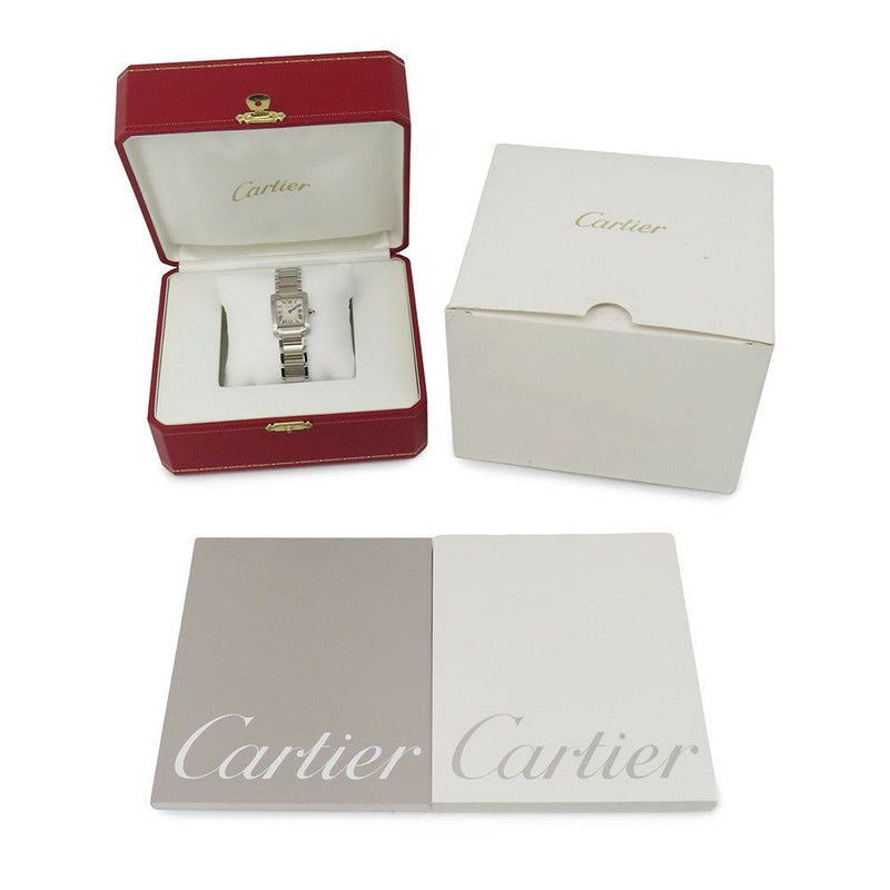 カルティエ タンク フランセーズ SM W51007Q4 Cartier 腕時計 クォーツ 白文字盤