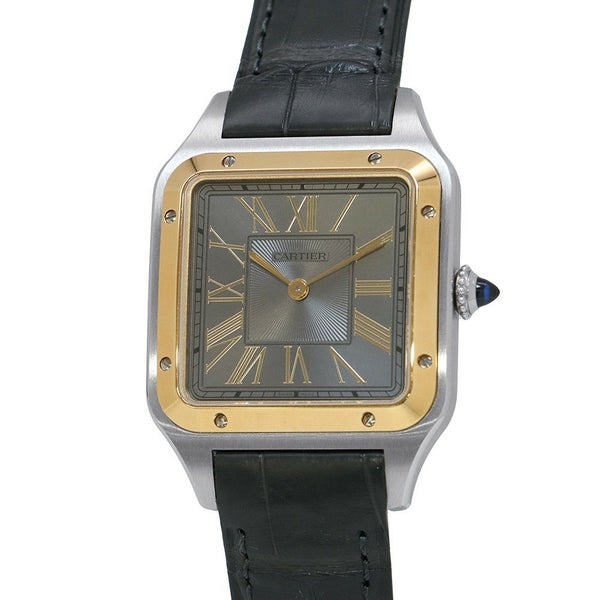 カルティエ サントス デュモン LM W2SA0028 Cartier 腕時計 グレー文字盤