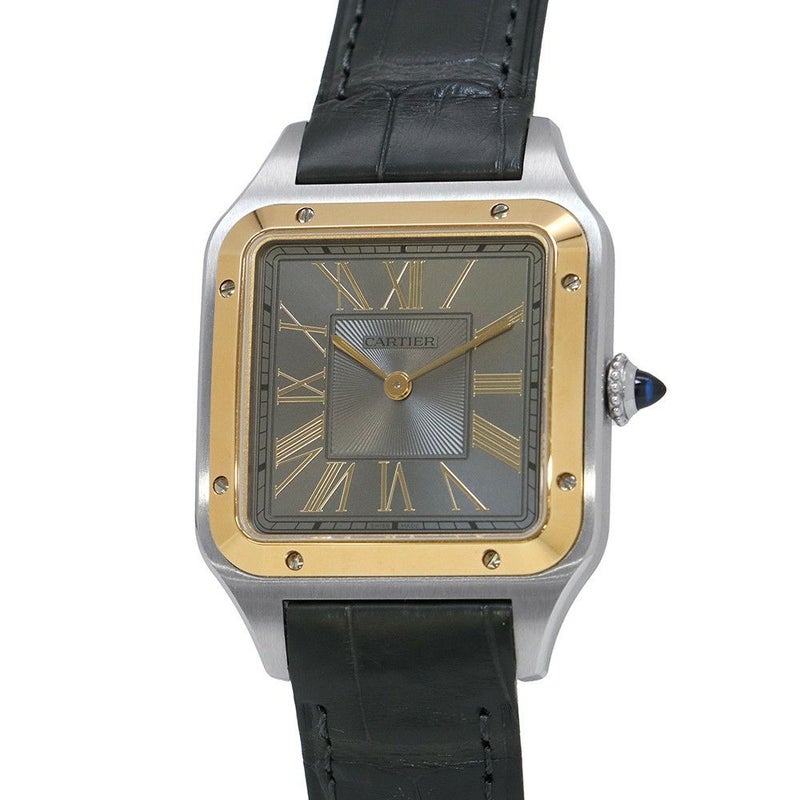 カルティエ サントス デュモン LM W2SA0028 Cartier 腕時計 グレー文字盤