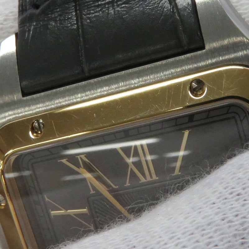 カルティエ サントス デュモン LM W2SA0028 Cartier 腕時計 グレー文字盤