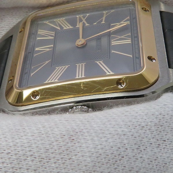 カルティエ サントス デュモン LM W2SA0028 Cartier 腕時計 グレー文字盤