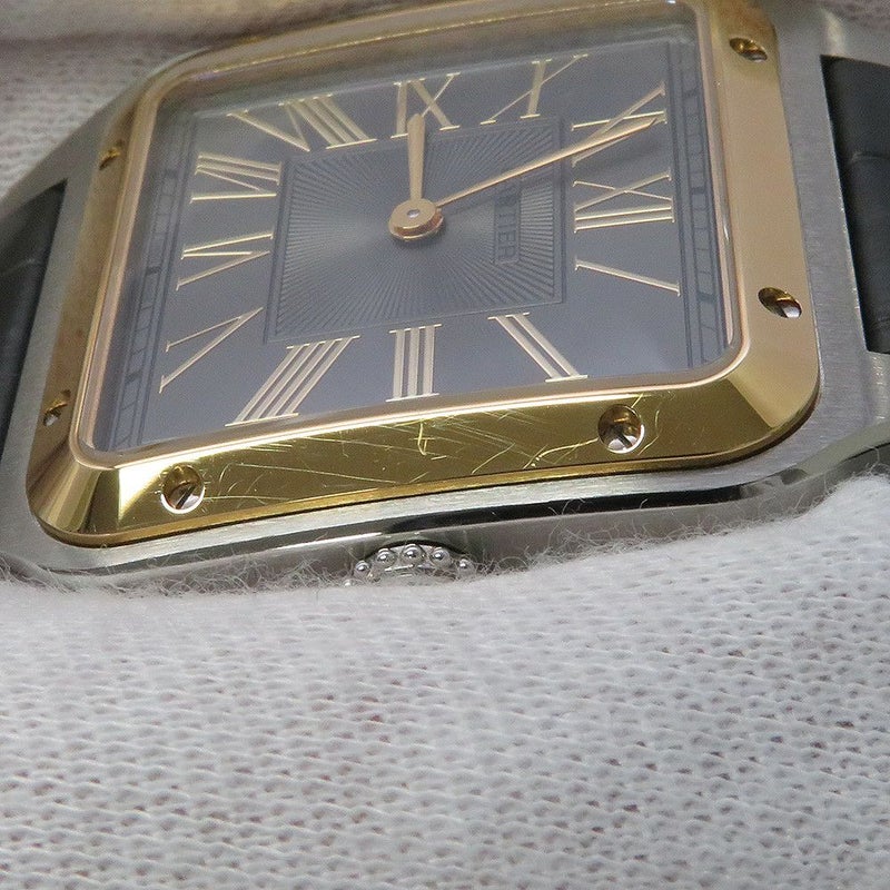 カルティエ サントス デュモン LM W2SA0028 Cartier 腕時計 グレー文字盤