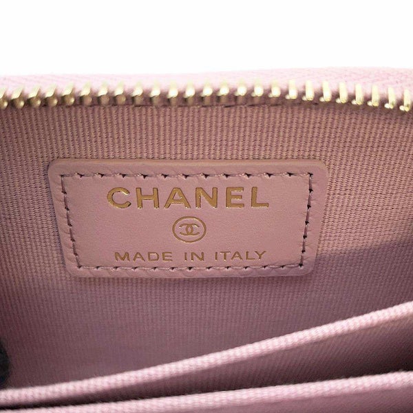 シャネル コインケース マトラッセ ココマーク キャビアスキン AP0216  財布 小銭入れ ラウンドファスナー