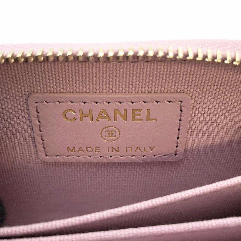 シャネル コインケース マトラッセ ココマーク キャビアスキン AP0216  財布 小銭入れ ラウンドファスナー